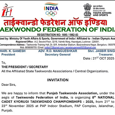 8th National Cadet Championships Official Invitation